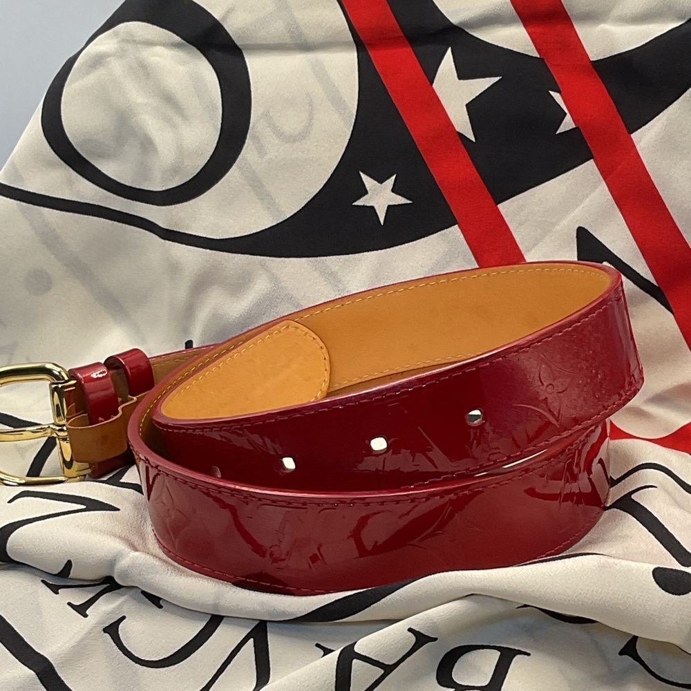 Louis Vuitton Red Monogram Vernis Belt - Picture 10 of 12